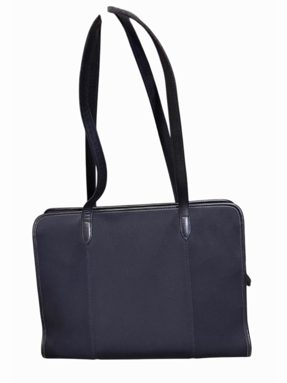 Coach Vintage 1998 Black Neoprene And Leather Laptop Tote Bag - Picture 2 of 10